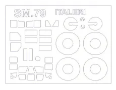 Маска для модели самолета SM.79 Spaviero (Italeri) 1:72