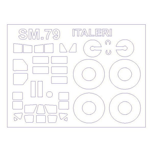 Декалі Маска для модели самолета SM.79 Spaviero (Italeri) 1:72