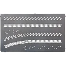 Фототравление: Трафарет для нанесения следов от автопокрышек и сапог, 2 вида 1:72