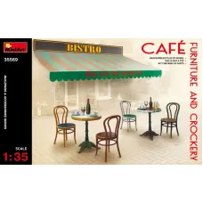 Мебель и посуда для кафе 1:35