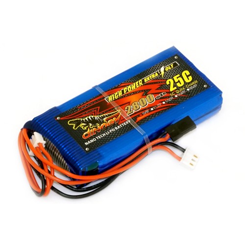 Акумулятори 7,4V LiPo Аккумулятор Dinogy Li-Pol 2800mAh 7.4V 2S 18x45x96 для FrSky Taranis Q X7