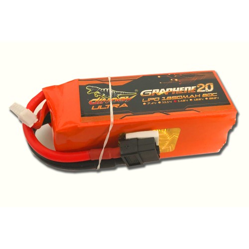 Акумулятори 14,8 V LiPo Аккумулятор Dinogy ULTRA G2.0 Li-Pol 1850mAh 14.8V 4S 80C XT60 96x34.5x34.5мм