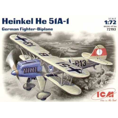 Самолёты Германский истребитель-биплан Heinkel He-51 A1 1:72