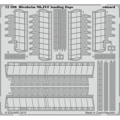 Фототравлення Фототравлення 1/72 Blenheim Mk.IVF, закрилки (Airfix) 1:72