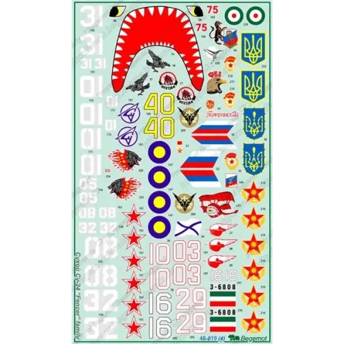 Декали Декаль Сухой Су-24 (BD48019) Масштаб: 1:48