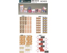 Упаковка (коробка с под сигарет, гуманитарная помощь, от продуктов, ящик от банан) 1:35
