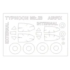 Маска для модели самолета Hawker Typhoon Mk.IB, двусторонняя (Airfix) 1:72