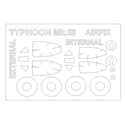 Декалі Маска для модели самолета Hawker Typhoon Mk.IB, двусторонняя (Airfix) 1:72
