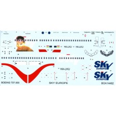 Декаль для самолета Boeing 737-300 Sky Europe (Muriel) 1:144