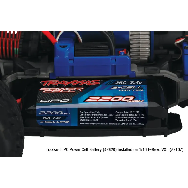 Автомобиль Traxxas E-Revo VXL Brushless Monster 1:16 RTR 328 мм 4WD TSM 2,4 ГГц (71076-3 Blue)