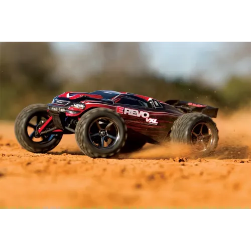 Монстр-трак Автомобиль Traxxas E-Revo VXL Brushless Monster 1:16 RTR 328 мм 4WD TSM 2,4 ГГц (71076-3 Blue)