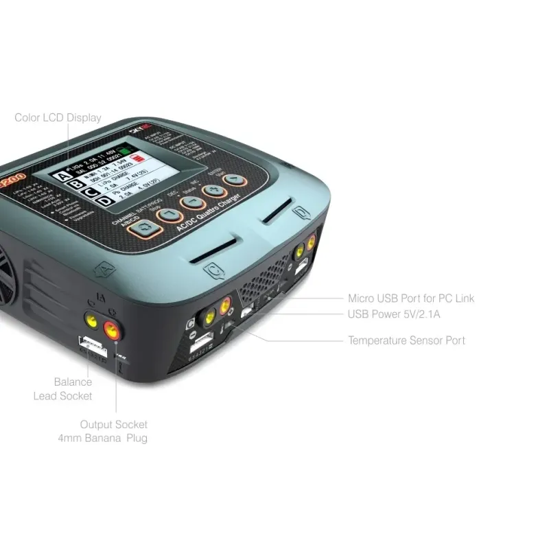 Зарядное устройство кватро SkyRC Q200 10A 200W/300W с/БП универсальное (SK-100104)