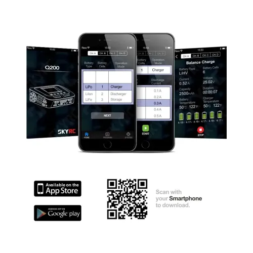 З блоком живлення Зарядное устройство кватро SkyRC Q200 10A 200W/300W с/БП универсальное (SK-100104)