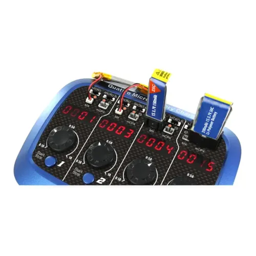 С блоком питания Зарядное устройство SkyRC Quattro Micro с/БП кватро для 1S Li-Pol аккумуляторов (SK-100079)