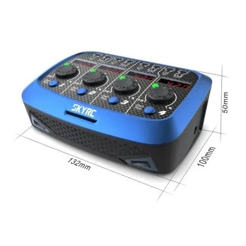 С блоком питания Зарядное устройство SkyRC Quattro Micro с/БП кватро для 1S Li-Pol аккумуляторов (SK-100079)