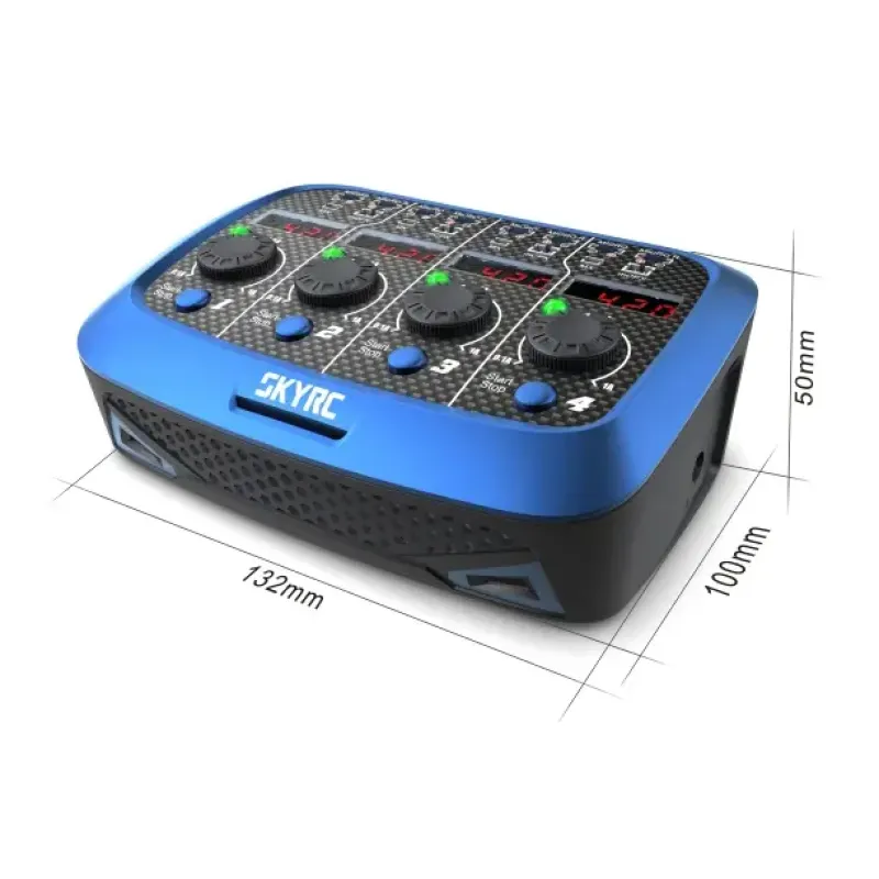 Зарядное устройство SkyRC Quattro Micro с/БП кватро для 1S Li-Pol аккумуляторов (SK-100079)