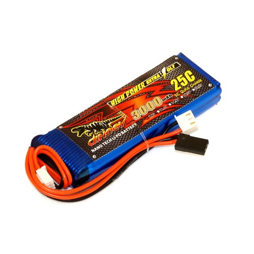 Акумулятори 7,4V LiPo Аккумулятор Dinogy Li-Pol 3000mAh 7.4V 2S 20x30x100 для FrSky X9D+