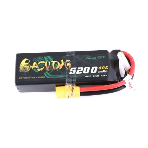 Акумулятори 14,8 V LiPo Аккумулятор Gens Ace LiPO 14,8 В 5200 мАч 4S 40C (B-40C-5200-4S1P-Bashing)