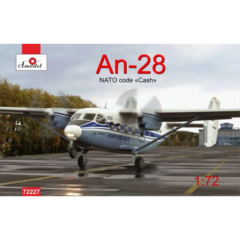 Сборная модель самолета Пассажирский самолет Ан-28 Аэрофлот 1:72 1:72