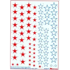 Декаль: Опознавательные знаки ВВС России (образца 2010 года) (BD48026) Масштаб:  1:48