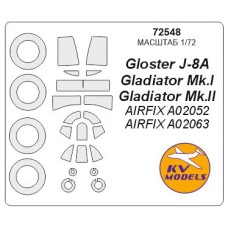 Маска для модели самолета Gloster Gladiator (Airfix) 1:72