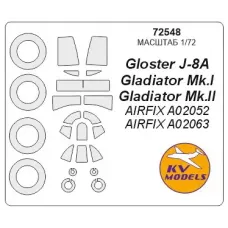 Маска для модели самолета Gloster Gladiator (Airfix) 1:72