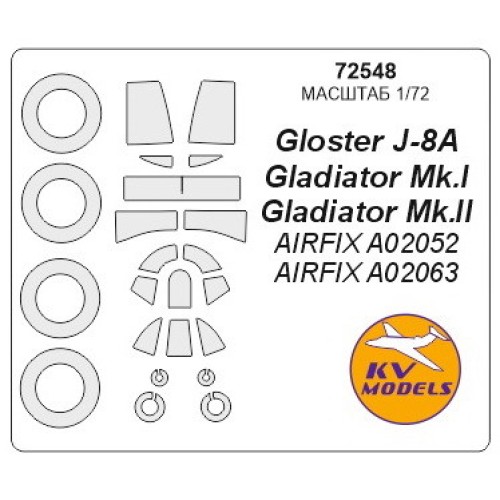 Декалі Маска для модели самолета Gloster Gladiator (Airfix) 1:72