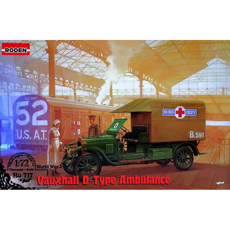 Збірна модель Автомобіль Vauxhall D-type "Red Cross" 1:72