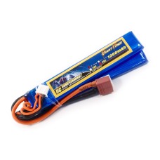 Аккумулятор для страйкбола Giant Power Li-Pol 7.4V 2S 1300mAh 25C 2 лепестка 7.5х20х103мм T-Plug