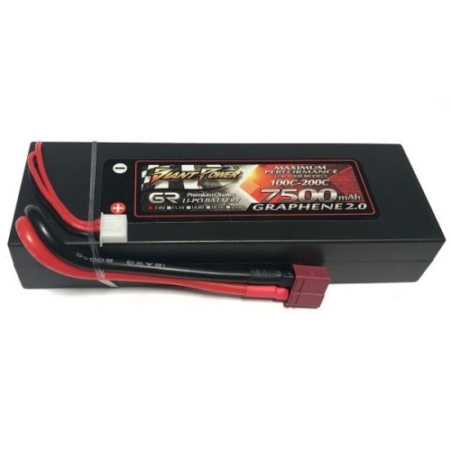 Акумулятори 7,4V LiPo Аккумулятор Giant Power G2.0 Li-Pol 7500mAh 7.4V 2S 100C Hardcase 25x46x139 T-Plug