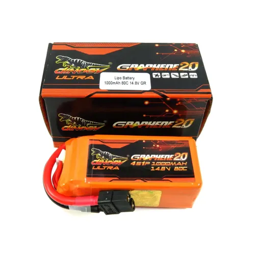 Акумулятори 14,8 V LiPo Аккумулятор Dinogy ULTRA G2.0 Li-Pol 1000mAh 14.8V 4S 80C XT60 76x27x34мм