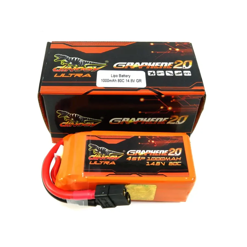 Аккумулятор Dinogy ULTRA G2.0 Li-Pol 1000mAh 14.8V 4S 80C XT60 76x27x34мм