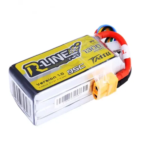 Аккумуляторы 14,8 V LiPo Аккумулятор Tattu R-Line LiPO 14,8 В 1300 мАч 4S 95C (TA-RL-95C-1300-4S1P)