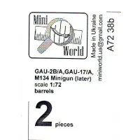 Ствол для M134 Minigun, поздний (2 шт.) 1:72