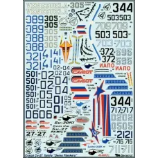 Su-27 family decals (BD48008) Масштаб:  1:48