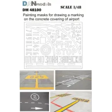 Маска для нанесения разметки на бетонке аэродрома 1:48