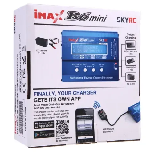 Без блока питания Зарядное устройство SkyRC iMAX B6 mini 6A/60W без/БП универсальное