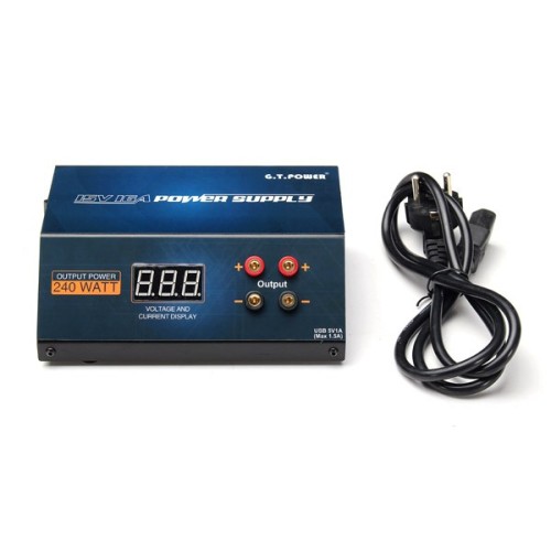 Блоки живлення 220/12В Блок питания GT Power 16A/240W 15В для зарядных устройств