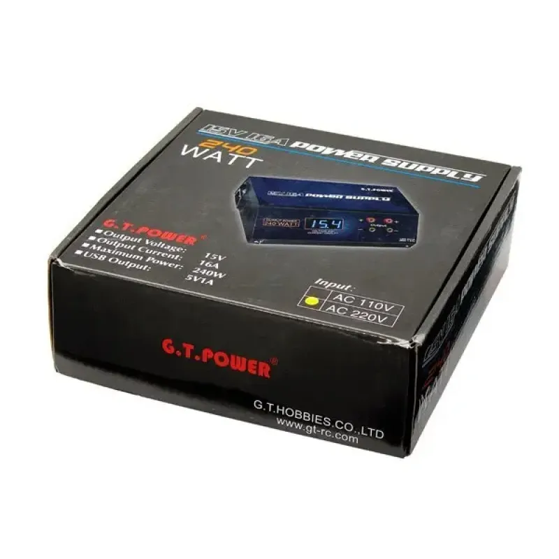 Блок питания GT Power 16A/240W 15В для зарядных устройств