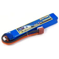 Аккумулятор для страйкбола Giant Power Li-Pol 7.4V 2S 2000mAh 25C 20х21х126мм T-Plug