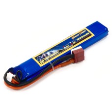 Аккумулятор для страйкбола Giant Power Li-Pol 7.4V 2S 1300mAh 25C 12.5х21х130мм T-Plug