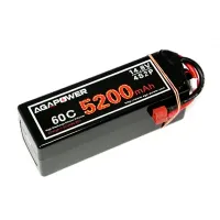 Аккумулятор AGA POWER Li-Pol 5200mAh 14.8V 4S1P 60C Hardcase 48x47x138мм T-Plug