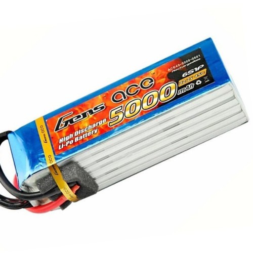 Акумулятори 22.2V Li-Po Аккумулятор Gens Ace LiPO 22,2 В 5000 мАч 6S 45C (B-45C-5000-6S1P)