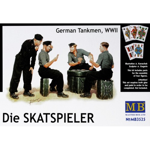 Фигуры и миниатюры MB3525 Skatspieler WWII German tankmen 1:35