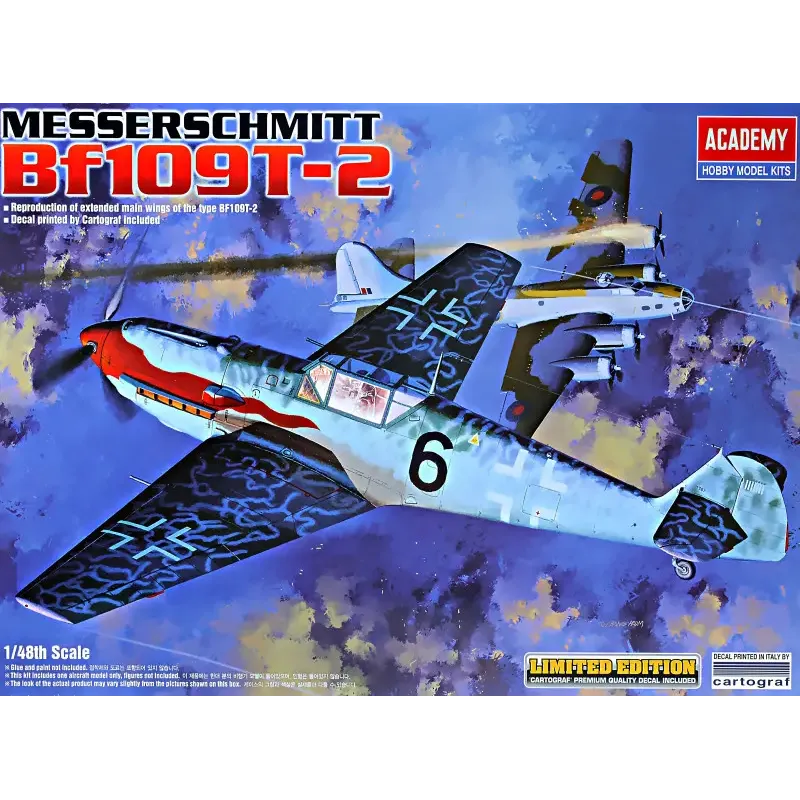 Сборная модель самолета Самолет Мессершмитт BF-109 T-2 (ACADEMY 12225) 1:48