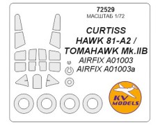 Маска для модели самолета Curtis Hawk 81-A-2 (Airfix) 1:72