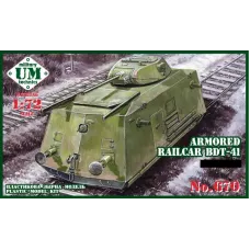 Бронедрезина БДТ-41 з баштою танка Т-34 і 76 мм гарматою 1:72