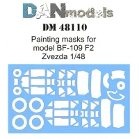 Маска для моделі літака BF-109 F2 (Zvezda) 1:48