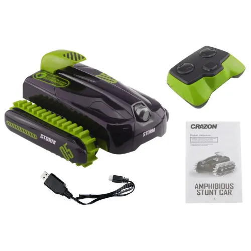 Іграшкові машинки Машина амфибия на радиоуправлении Crazon 18SL02 гусеничная (зеленый)