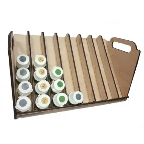 Модульное рабочее место WO-1228 Подставка под краску для 48 емкостей диаметром 30-32 мм.